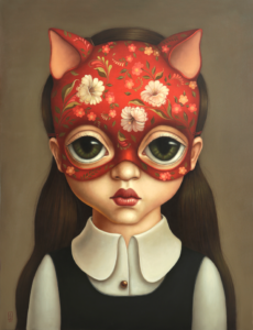 "Cat girl" - Óleo de la artista Flor Padilla. (Créditos: Flor Padilla).